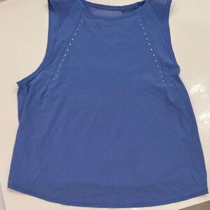 XXS Sz 2 Lululemon Scupt Tank Women's Blue Sleeveless Crop Top